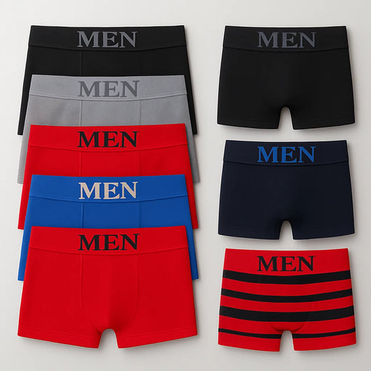Kit 8 Cuecas Boxer Masculinas Seamless em Microfibra – Conforto e Praticidade
