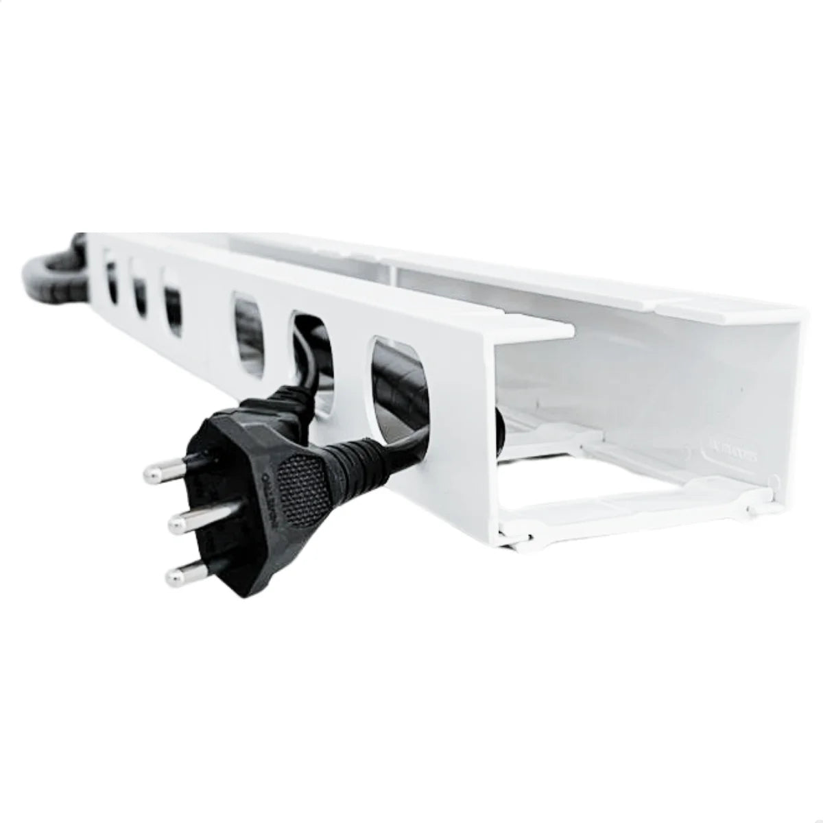 Kit Organizador de Cabos com Trilho – 1 Metro