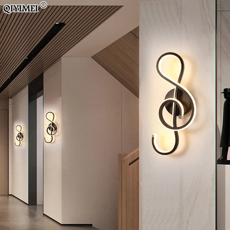 Arandela Minimalista Moderna LED – Preto/Branco