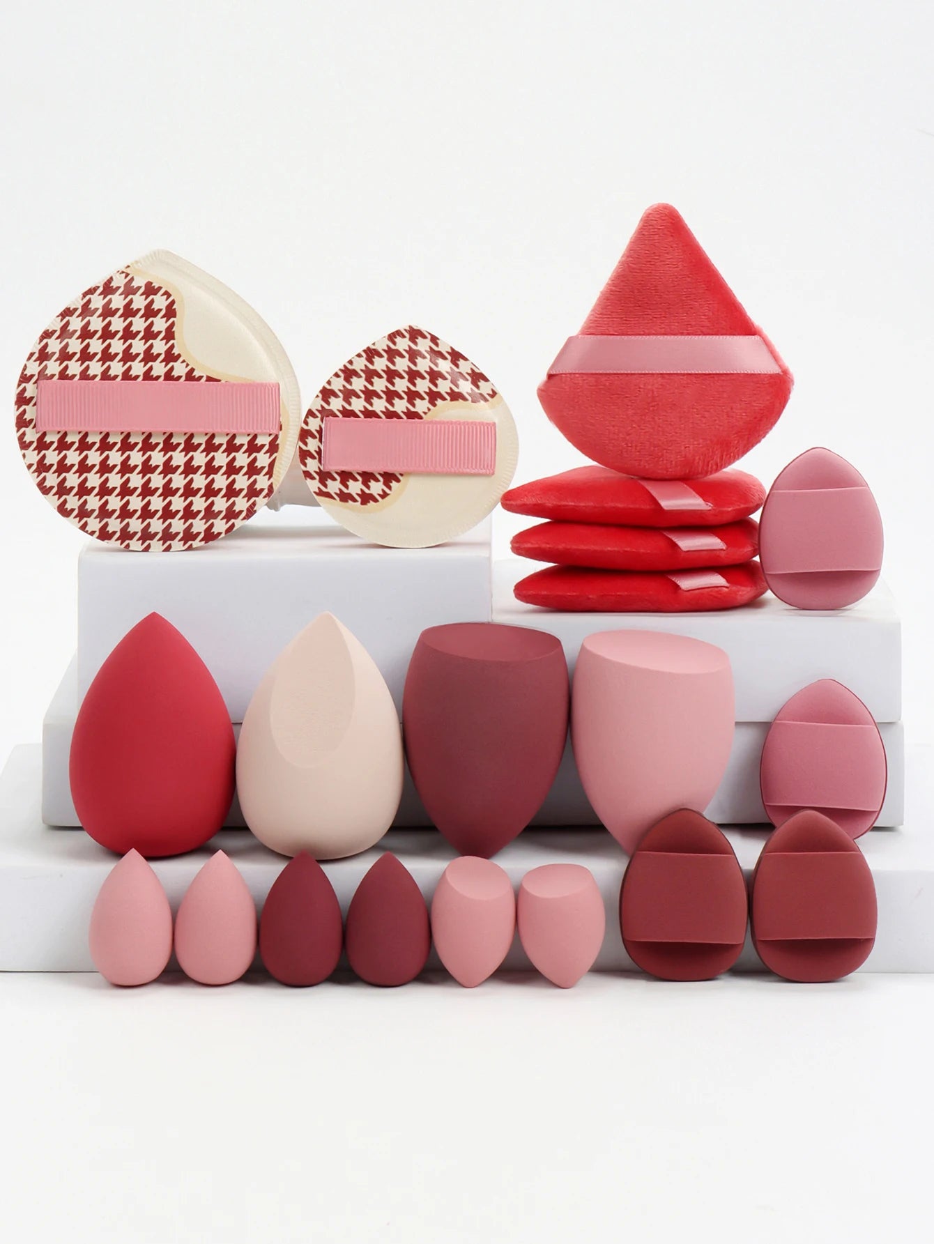 Kit com 20 Esponjas de Maquiagem – Esponjas e Puffs para Base