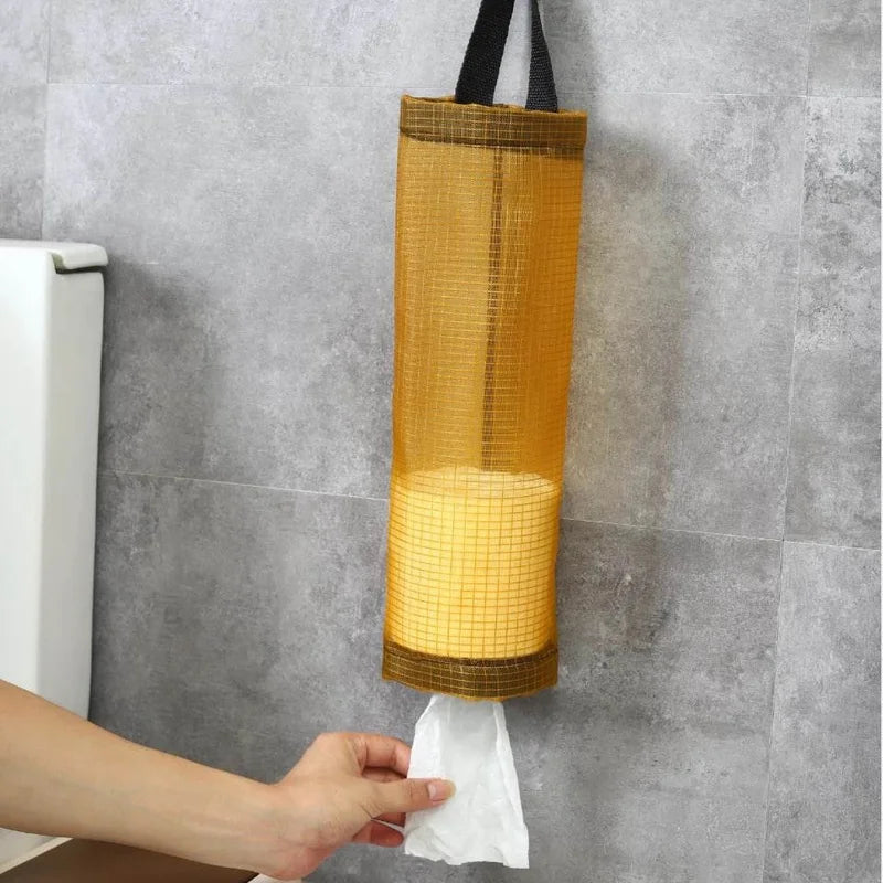 Suporte Organizador de Sacolas Plásticas para Parede – Dispensador Suspenso para Cozinha e Lixo