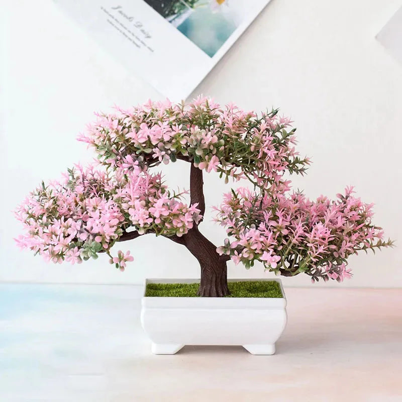 Planta Artificial Bonsai em Vaso – Decoração para Mesa, Casa, Escritório