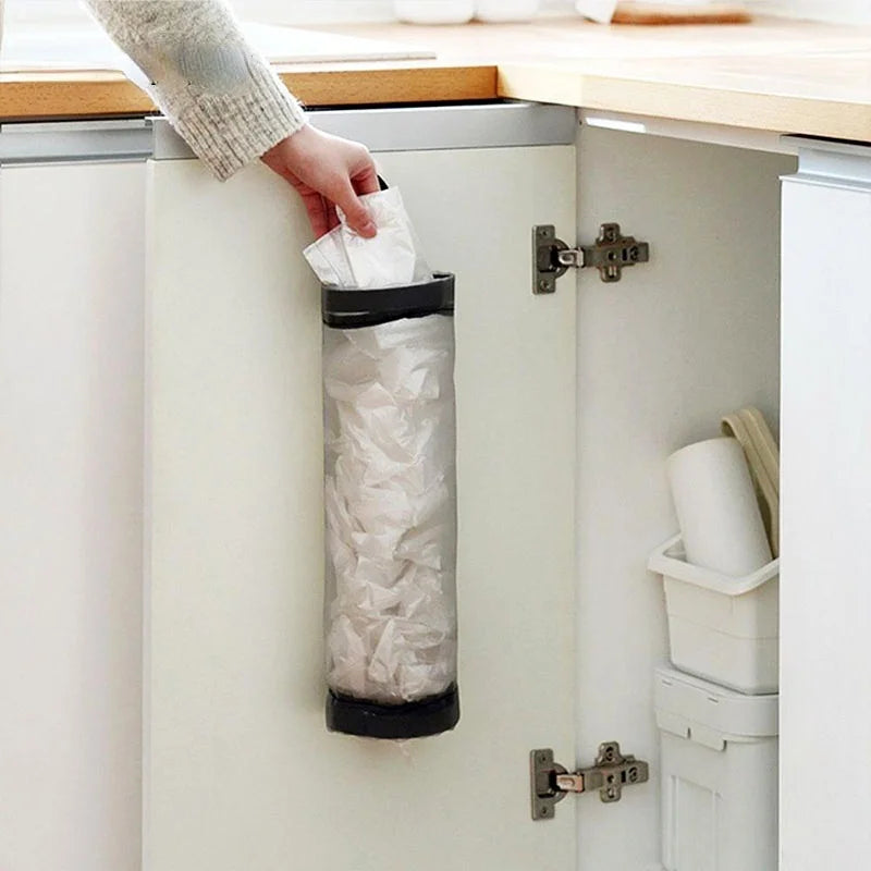 Suporte Organizador de Sacolas Plásticas para Parede – Dispensador Suspenso para Cozinha e Lixo