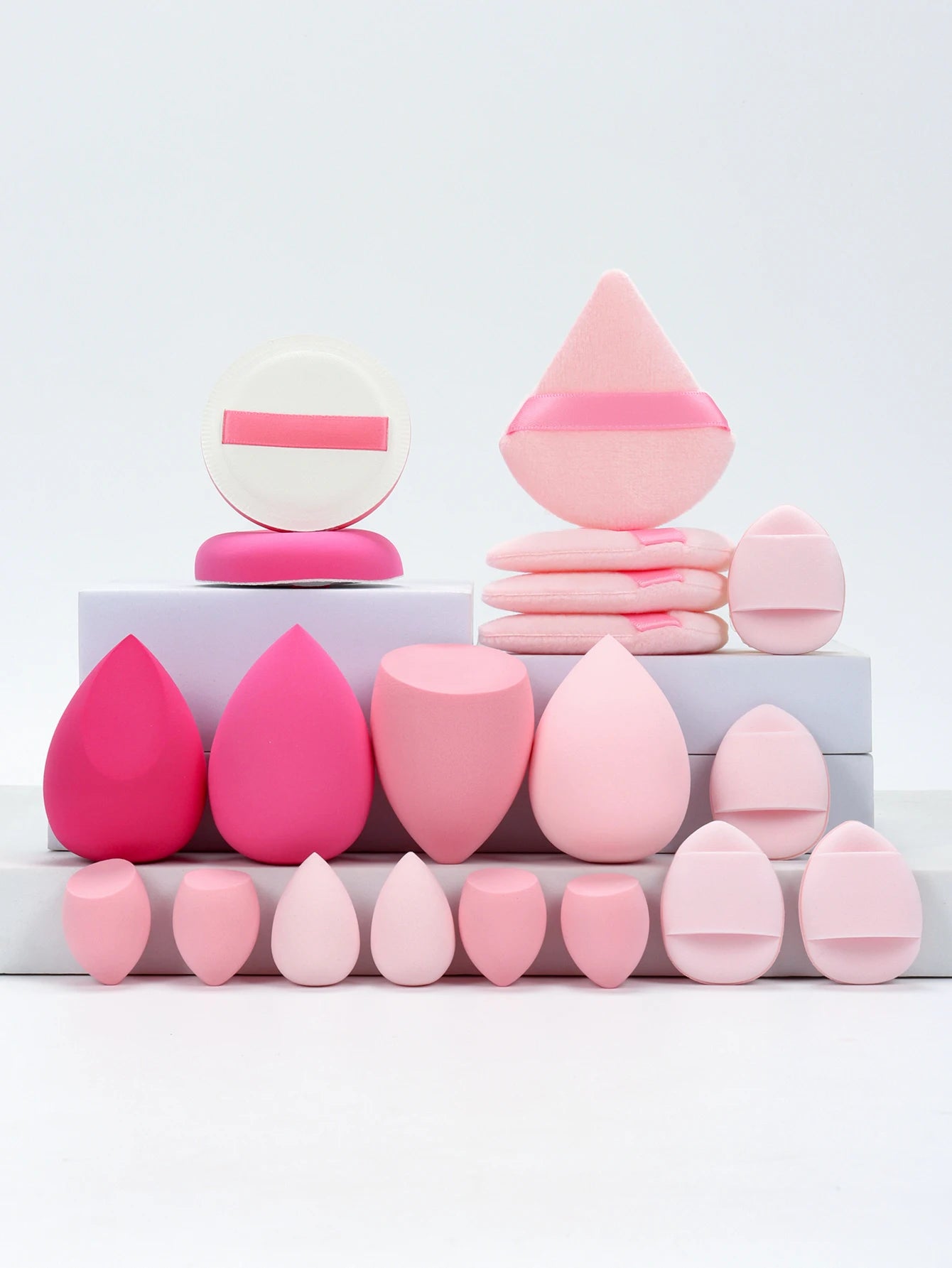 Kit com 20 Esponjas de Maquiagem – Esponjas e Puffs para Base