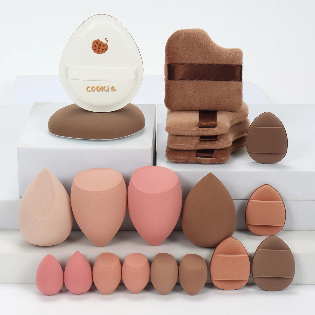 Kit com 20 Esponjas de Maquiagem – Esponjas e Puffs para Base