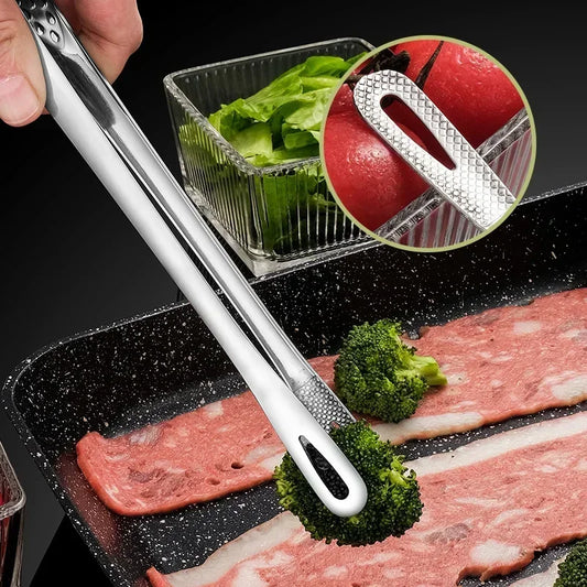 Pinça de Cozinha em Aço Inoxidável – Ideal para Churrasco, Grelhados e Serviço de Alimentos – 24cm ou 28cm