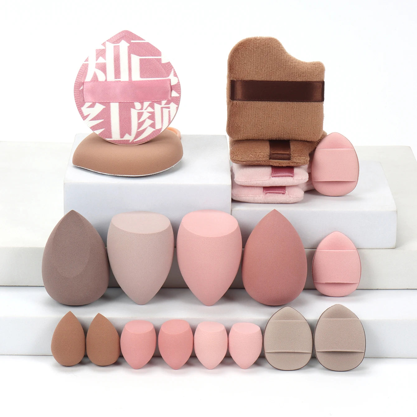 Kit com 20 Esponjas de Maquiagem – Esponjas e Puffs para Base