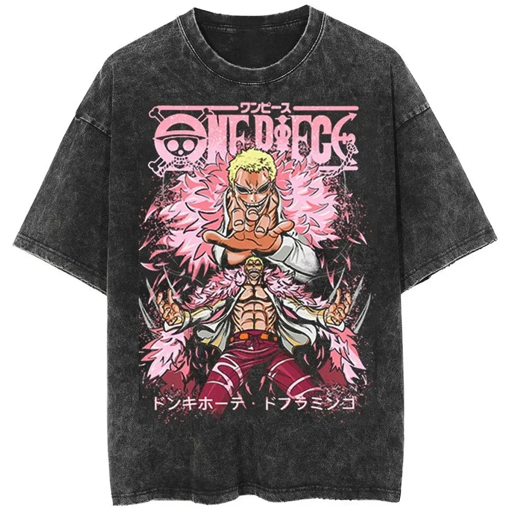 Camiseta Unissex Oversized Estilo Harajuku – Estampa One Piece