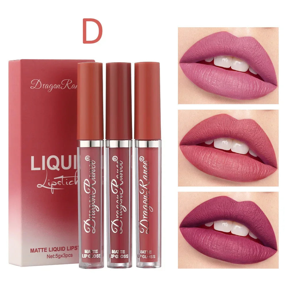 Kit 3 Batons Líquidos Matte Longa Duração