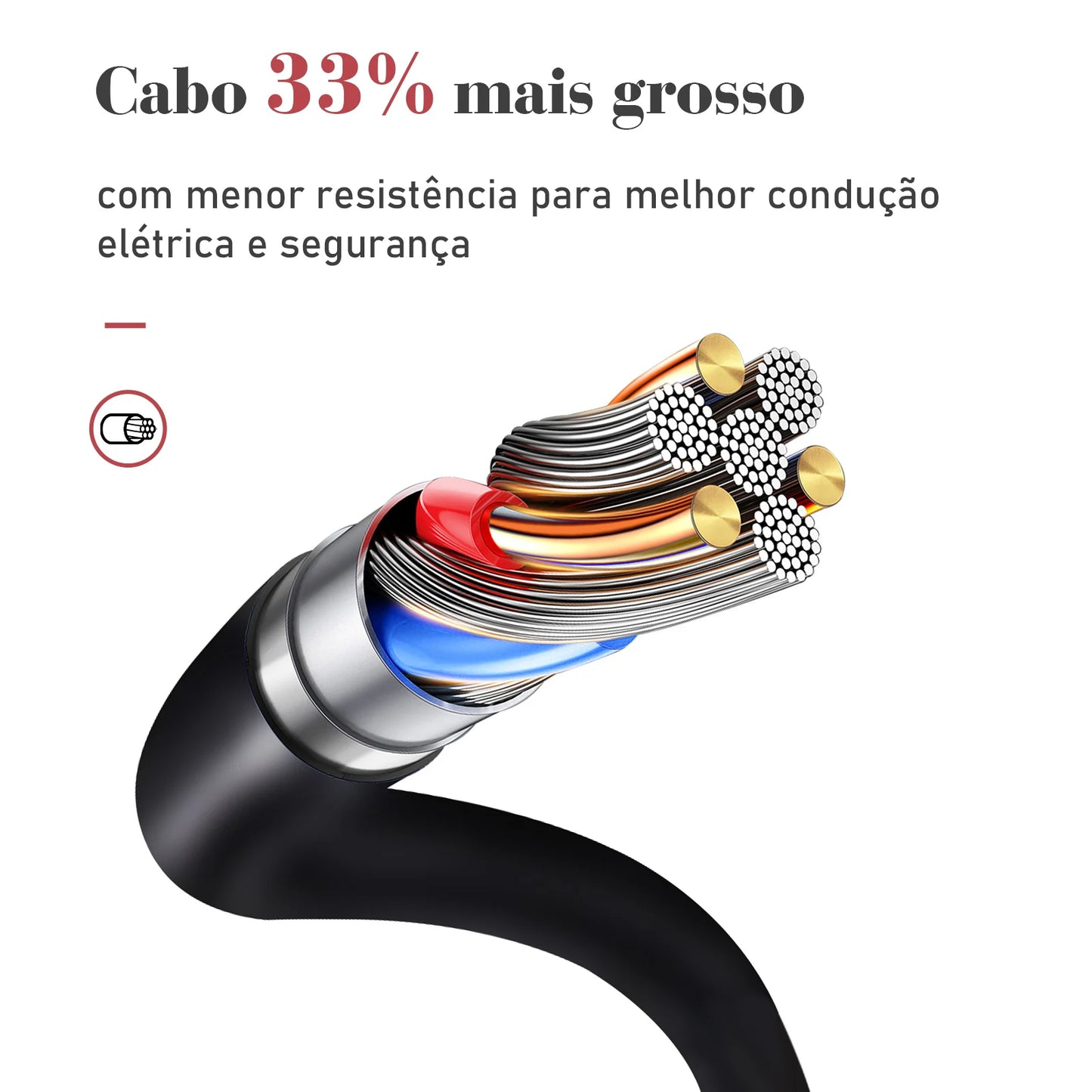 Extensão 4 Tomadas com 3 Portas USB, Cabo 2 Metros, Bivolt 2500W