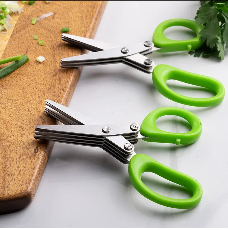 Tesoura de Cozinha Multiuso em Aço Inoxidável – 3 ou 5 Camadas