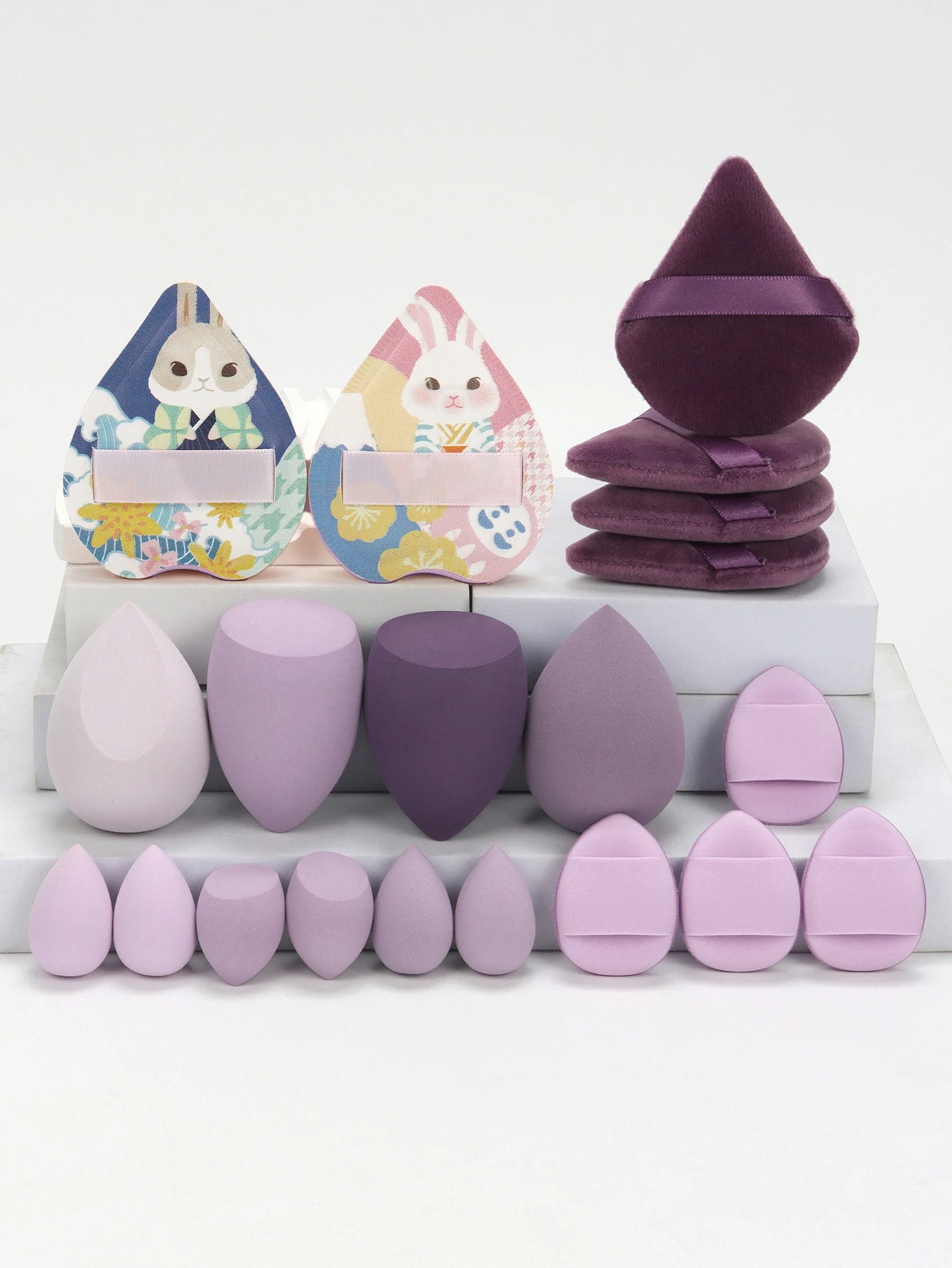 Kit com 20 Esponjas de Maquiagem – Esponjas e Puffs para Base
