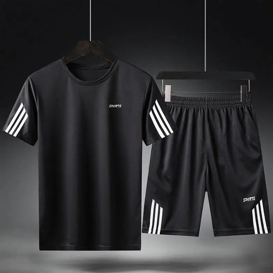 Conjunto Esportivo Masculino de Verão – Camiseta e Shorts