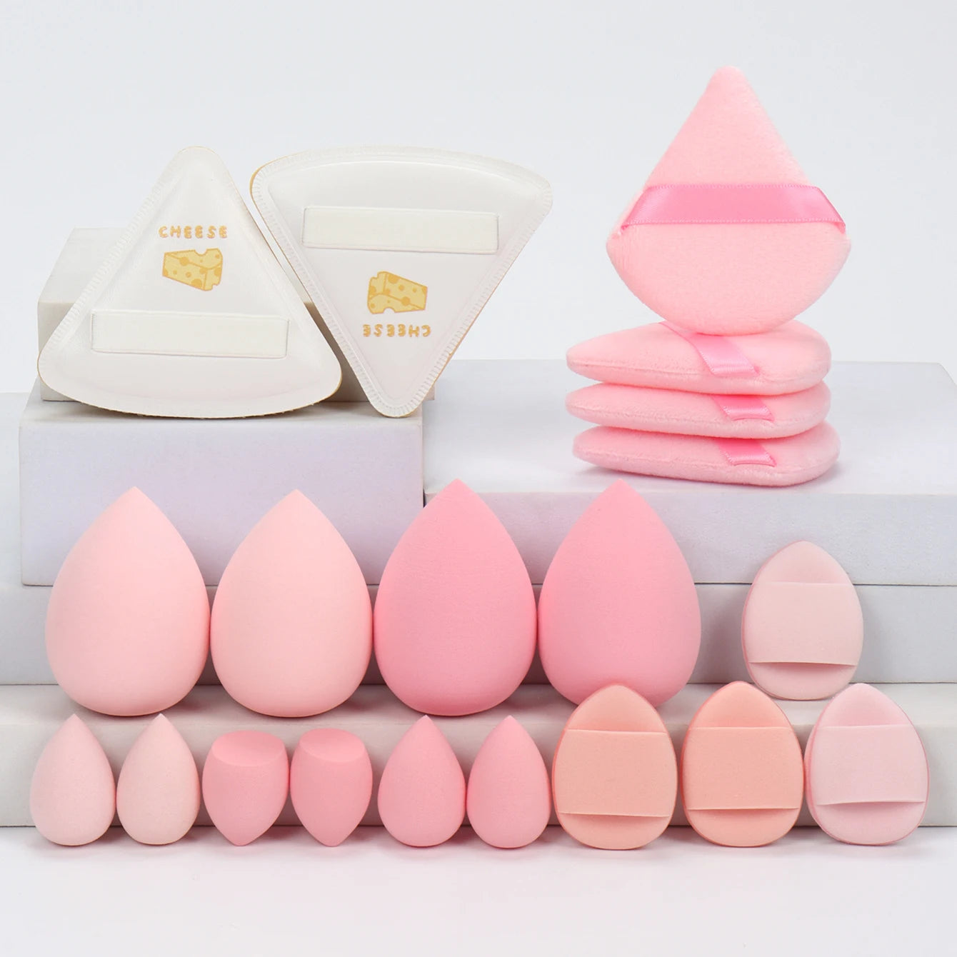 Kit com 20 Esponjas de Maquiagem – Esponjas e Puffs para Base