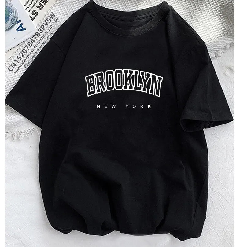 Camiseta Feminina Estampa Brooklyn – Estilo Harajuku Y2K