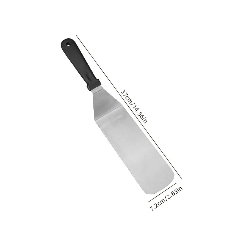 Espátula de Aço Inoxidável para Cozinha – Churrasco, Hambúrguer e Panquecas