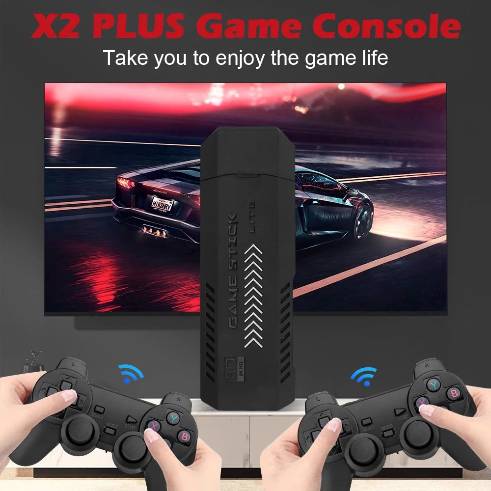 Console Retrô GD10 Plus – 256GB com 58.000 Jogos + 2 Controles Sem Fio 2.4G