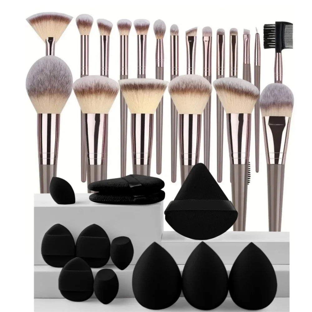 Kit de Pincéis de Maquiagem Profissional – 3 a 20 Peças