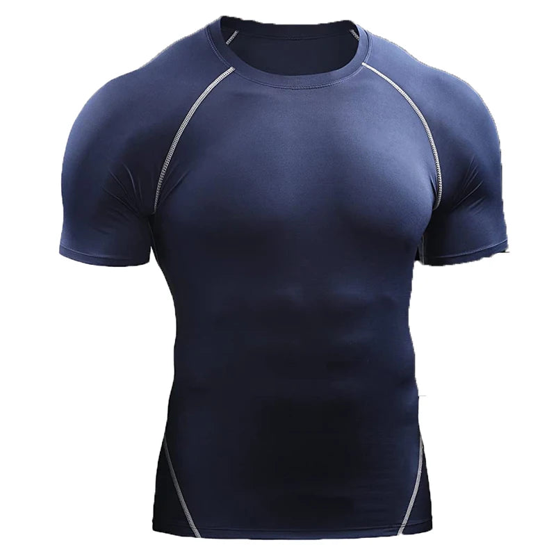 Camiseta de Compressão Masculina 2025 – Secagem Rápida, Elástica