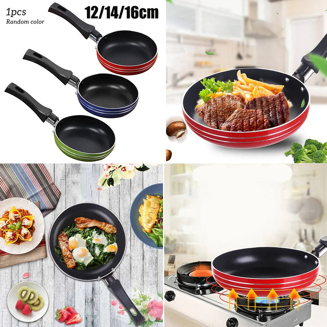 Mini Frigideira Antiaderente em Aço Inox – 12cm / 14cm / 16cm