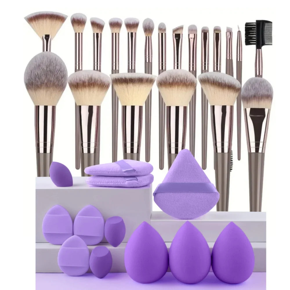 Kit de Pincéis de Maquiagem Profissional – 3 a 20 Peças