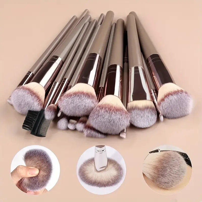 Kit de Pincéis de Maquiagem Profissional – 3 a 20 Peças