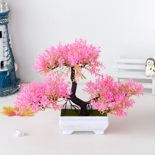 Planta Artificial Bonsai em Vaso – Decoração para Mesa, Casa, Escritório
