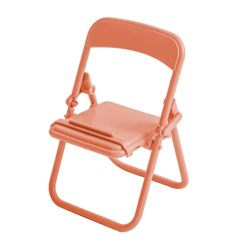 Suporte de Mesa para Celular e Tablet – Mini Cadeira Dobrável e Portátil
