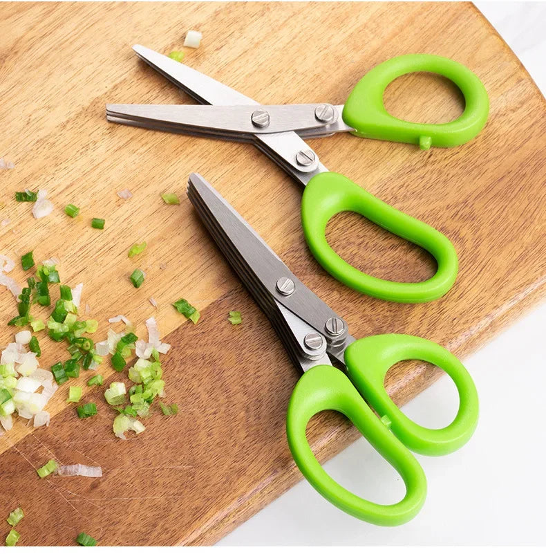 Tesoura de Cozinha Multiuso em Aço Inoxidável – 3 ou 5 Camadas