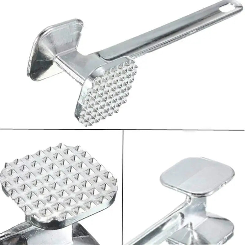 Martelo Amaciante de Carne Inox – Ferramenta Manual para Bife, Frango, Porco