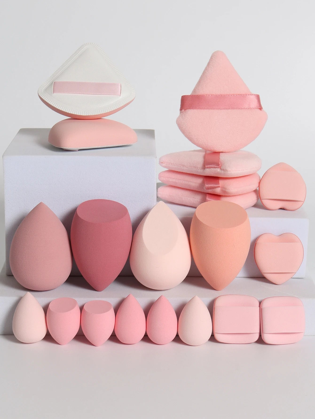 Kit com 20 Esponjas de Maquiagem – Esponjas e Puffs para Base