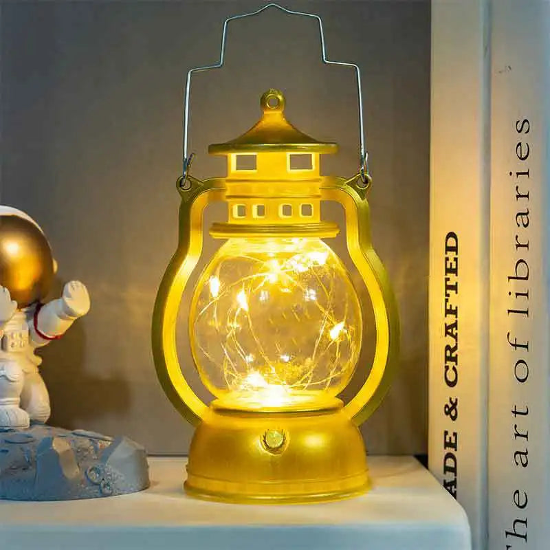 Castiçal Retro em Forma de Lampião – Iluminação Decorativa LED