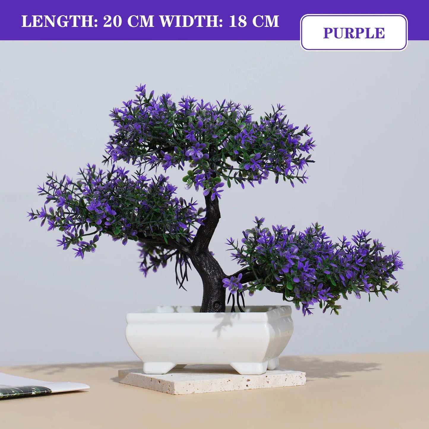 Planta Artificial Bonsai em Vaso – Decoração para Mesa, Casa, Escritório