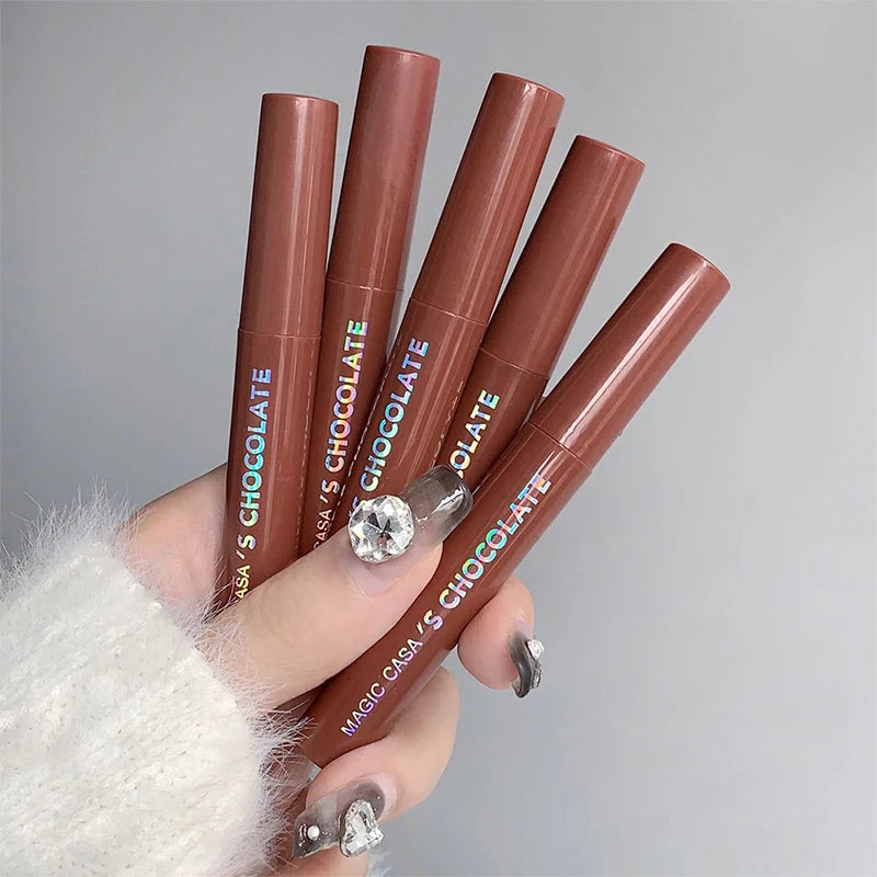 Conjunto 5 Batons Líquidos Chocolate – Efeito Matte Aveludado