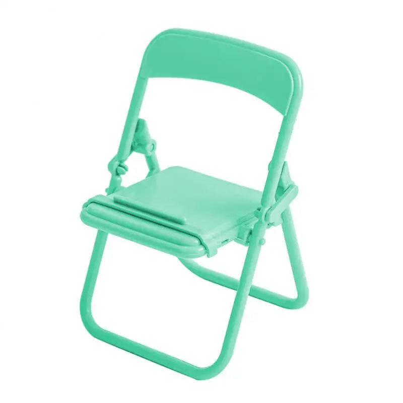 Suporte de Mesa para Celular e Tablet – Mini Cadeira Dobrável e Portátil