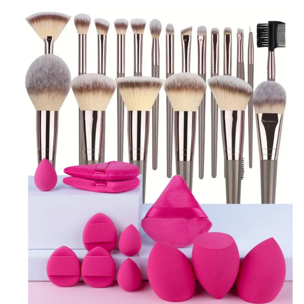 Kit de Pincéis de Maquiagem Profissional – 3 a 20 Peças