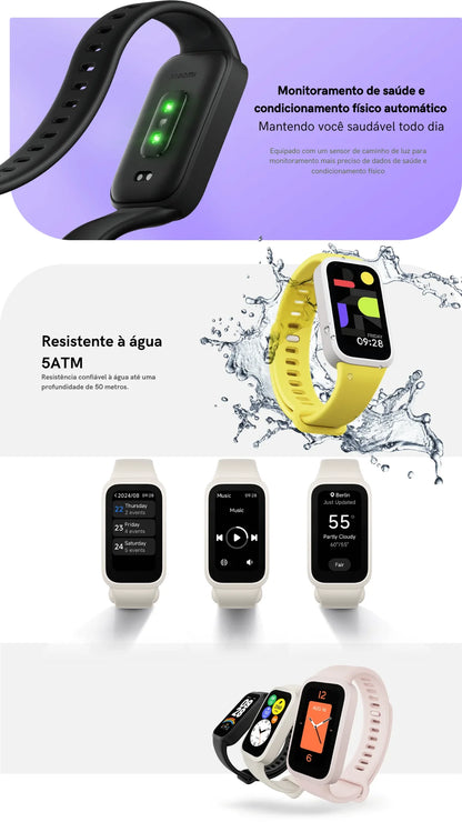 Xiaomi Smart Band 9 Active – Pulseira Fitness com Tela TFT