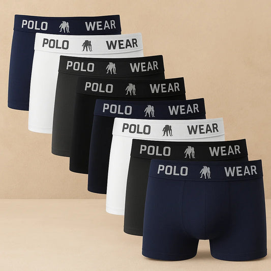 Kit 8 Cuecas Boxer Masculinas Polo Wear em Microfibra – Conforto e Respirabilidade