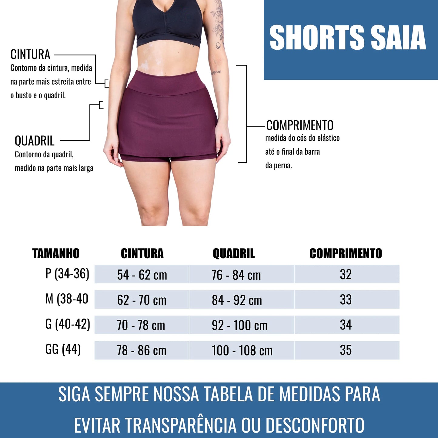 Saia-Short Fitness Feminina LLevo – Conforto, Estilo e Performance