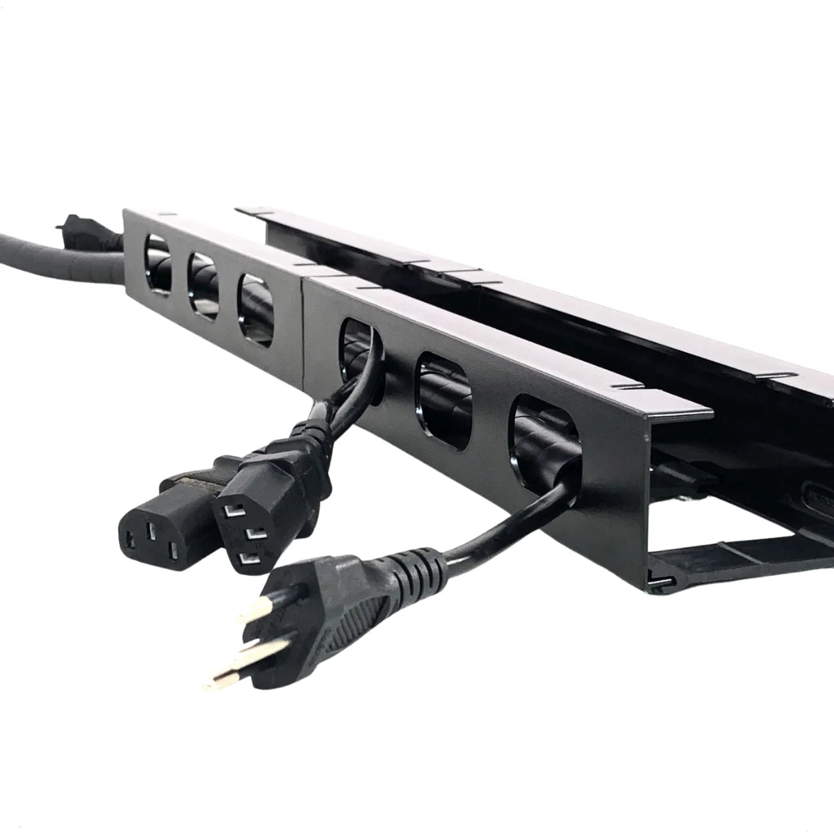 Kit Organizador de Cabos com Trilho – 1 Metro