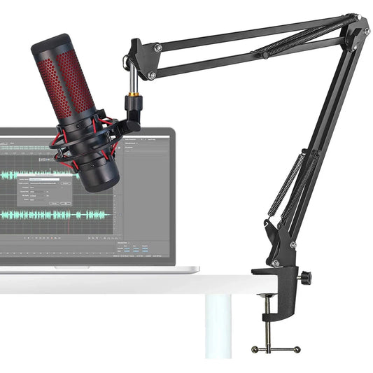 Suporte de Mesa para Microfone com Braço Articulado MB-3012 – Ajustável, Robusto e Versátil
