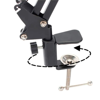 Suporte de Mesa para Microfone com Braço Articulado MB-3012 – Ajustável, Robusto e Versátil