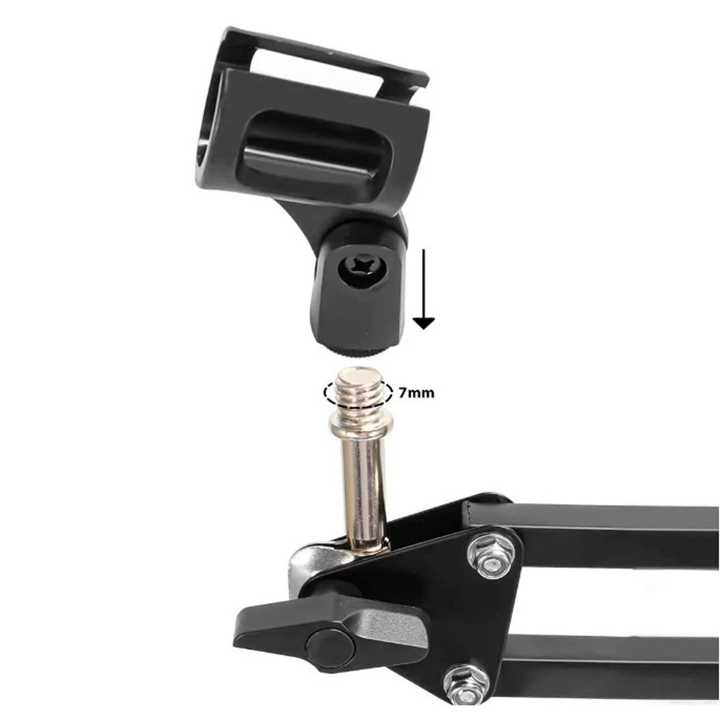 Suporte de Mesa para Microfone com Braço Articulado MB-3012 – Ajustável, Robusto e Versátil