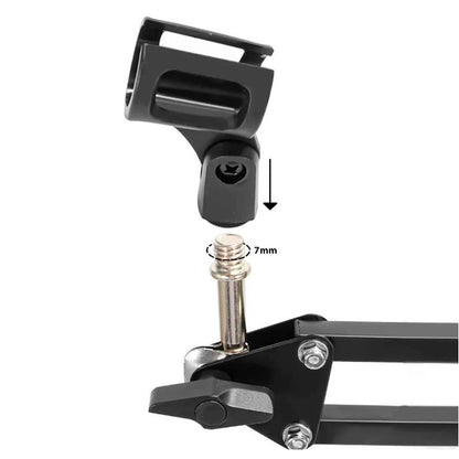 Suporte de Mesa para Microfone com Braço Articulado MB-3012 – Ajustável, Robusto e Versátil