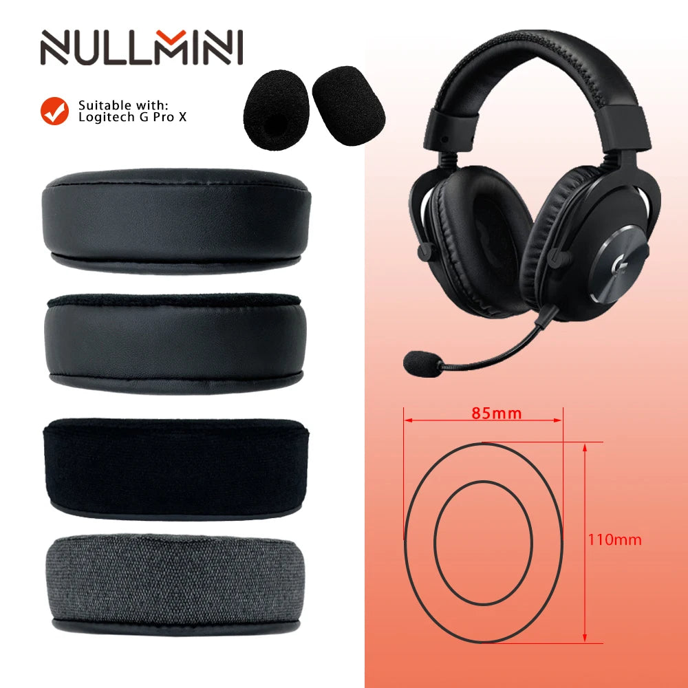 Almofadas de Reposição NullMini para Fone Logitech G Pro X
