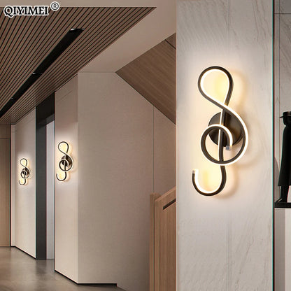 Arandela Minimalista Moderna LED – Preto/Branco