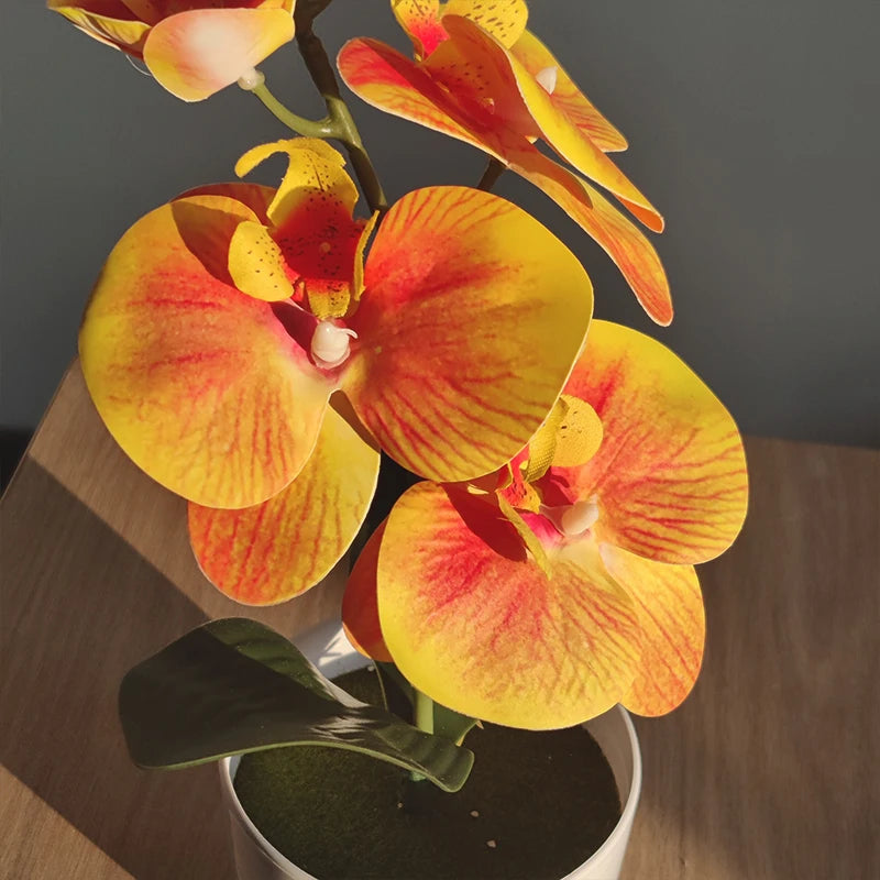 Bonsai Artificial Orquídea Borboleta – Vaso Decorativo para Casa