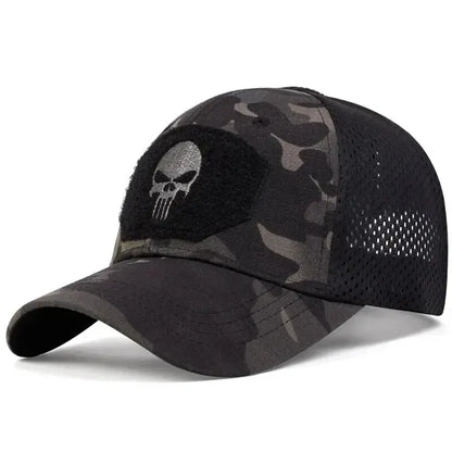 Boné Camuflado Estilo Militar com Proteção Solar