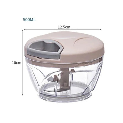 Picador Manual de Alho 500ml ou 900ml – Cortador de Alimentos em Aço Inox e Plástico