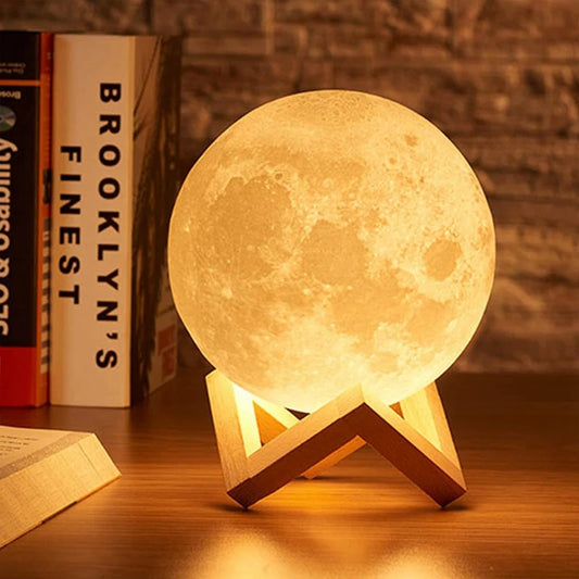 Luminária Lua LED Decorativa – Luz Noturna Atmosférica